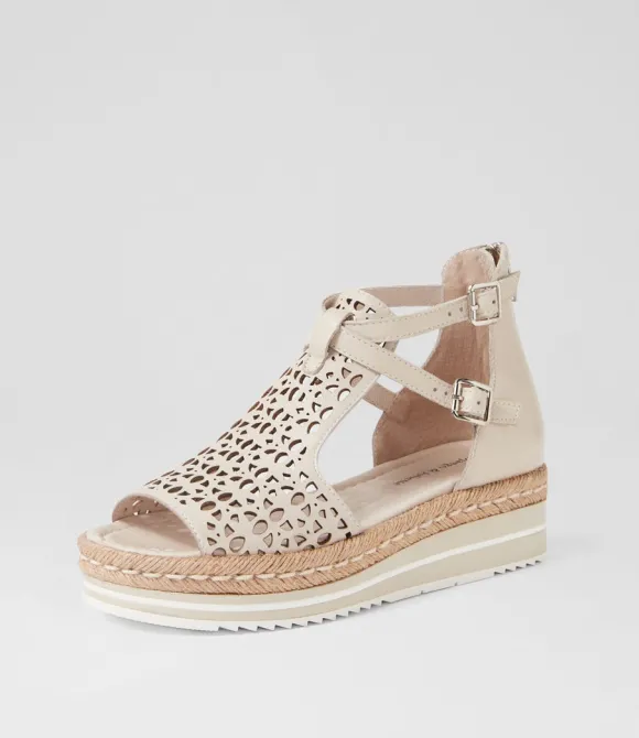 Women DJANGO & JULIETTE Espadrilles | Accra Almond Leather Espadrilles