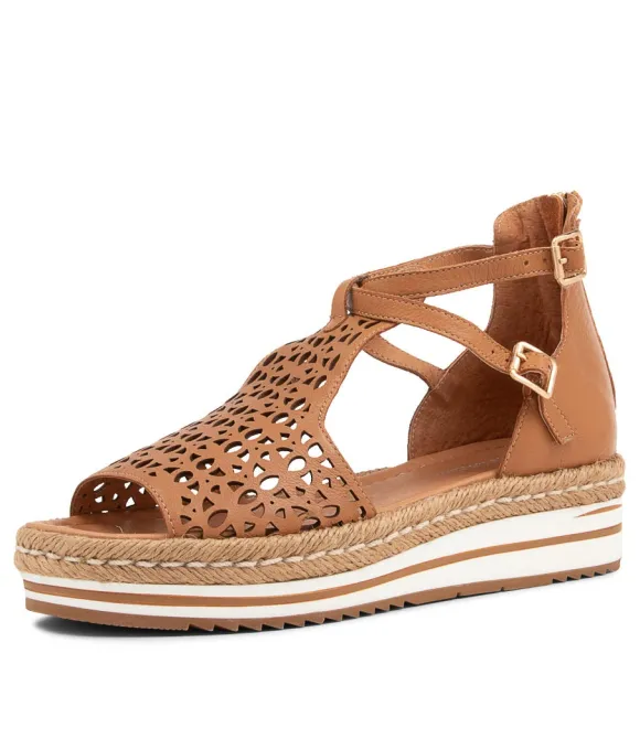 Women DJANGO & JULIETTE Espadrilles | Accra Dark Tan Leather Espadrilles