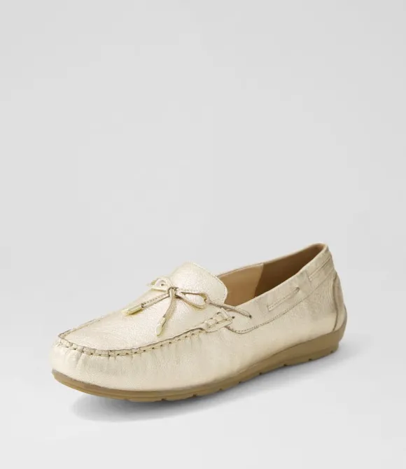 Women ARA Comfort | Alabama Sport 12 Platin Leather Flat Shoes