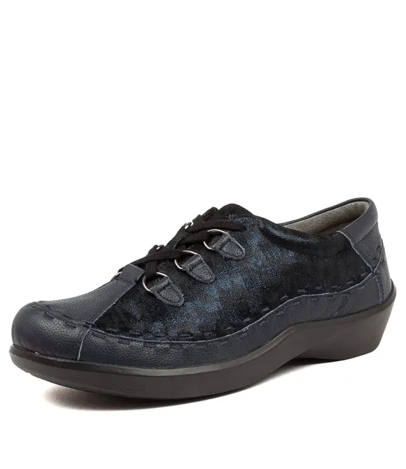 Women ZIERA Comfort | Allsorts M Navy Swirl Lea