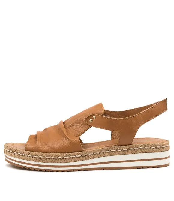 Women DJANGO & JULIETTE Espadrilles | Alora Lrg Dk Tan Leather