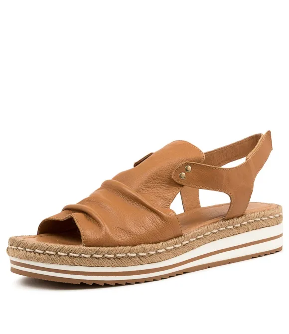 Women DJANGO & JULIETTE Espadrilles | Alora Lrg Dk Tan Leather