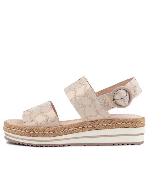 Women DJANGO & JULIETTE Wedges | Atha Nude Frill Leather Sandals