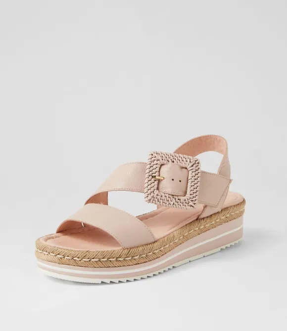 Women DJANGO & JULIETTE Wedges | Atory Rose Leather Sandals