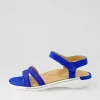 Women ZIERA Sandals | Bieda W Cobalt Jewels Suede Sandals