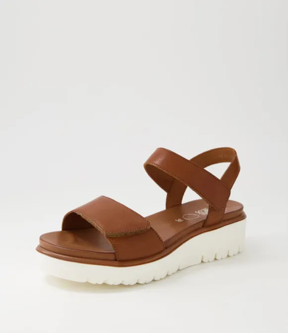 Women ARA Comfort | Bilbao 04 Cognac Tan Leather Sandals