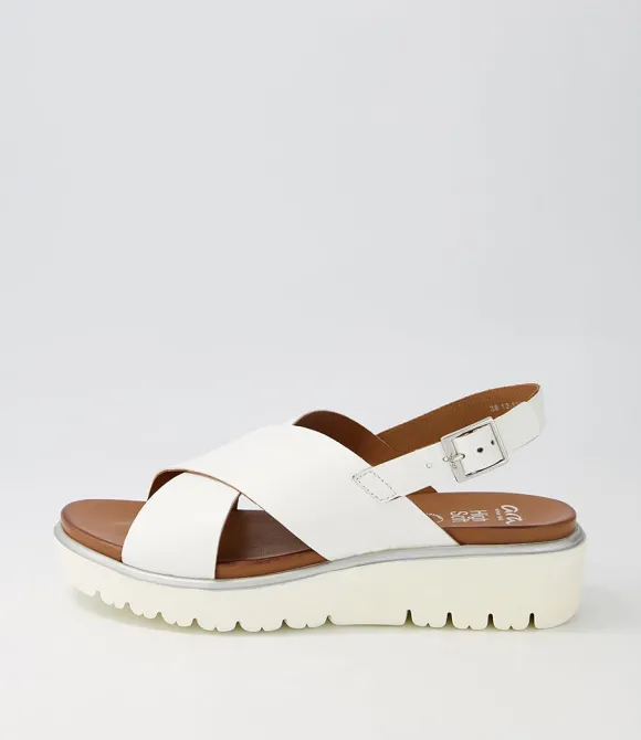 Women ARA Comfort | Bilbao 02 White Leather Sandals