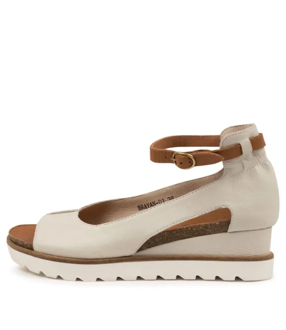 Women DJANGO & JULIETTE Wedges | Brayan Nougat-Dk Tan Lea