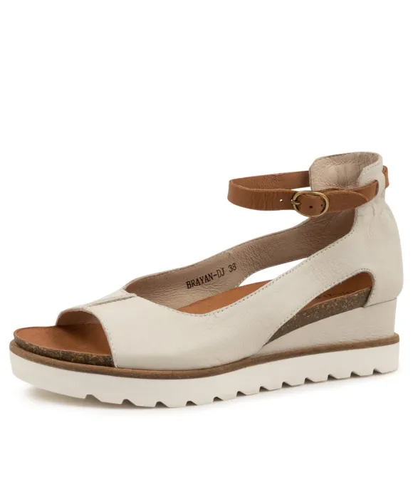 Women DJANGO & JULIETTE Wedges | Brayan Nougat-Dk Tan Lea