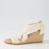 Women DJANGO & JULIETTE Wedges | Briage Natural Weave Elastic Leather Espadrilles