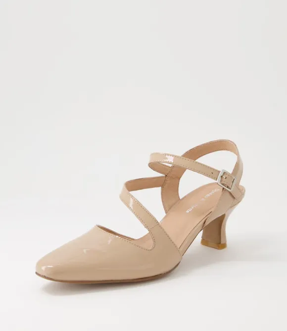 Women DJANGO & JULIETTE Heels | Charissa Camel Patent Leather Heels