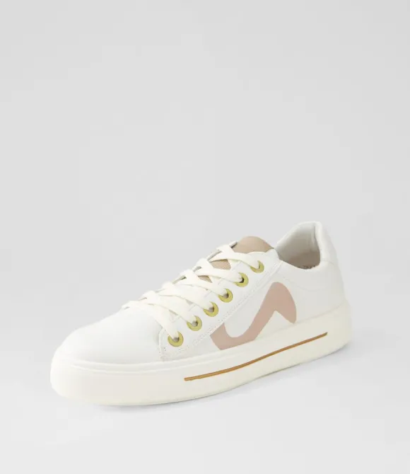 Women ARA Comfort | Courtyard 402 Weiss Sand Leather Sneakers