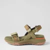 Women GEOX Comfort | D Sorapis Grip B Pistachio Suede Sandals