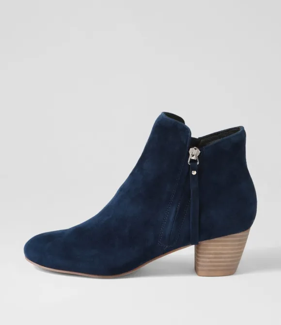 Women DJANGO & JULIETTE Boots | Demanse Navy Suede Ankle Boots