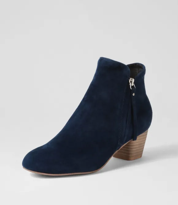 Women DJANGO & JULIETTE Boots | Demanse Navy Suede Ankle Boots