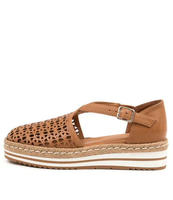 Women DJANGO & JULIETTE Wedges | Erika Dk Tan Leather