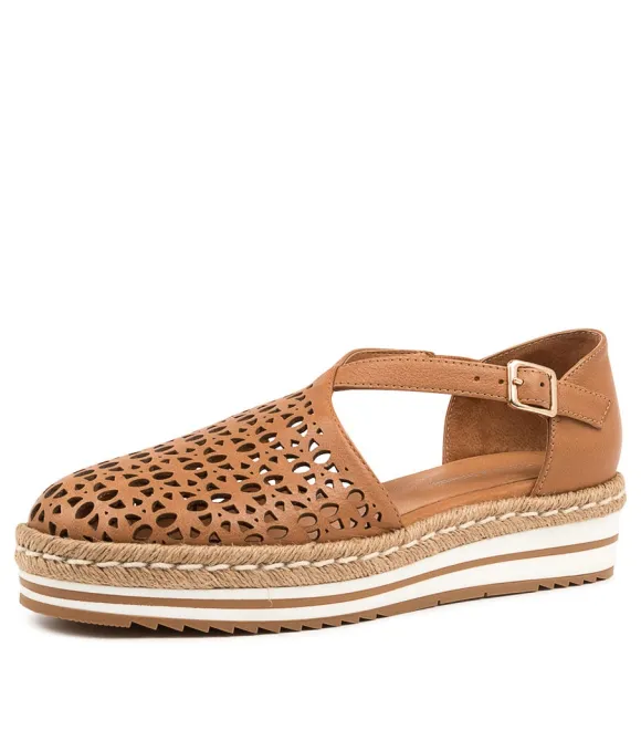 Women DJANGO & JULIETTE Wedges | Erika Dk Tan Leather