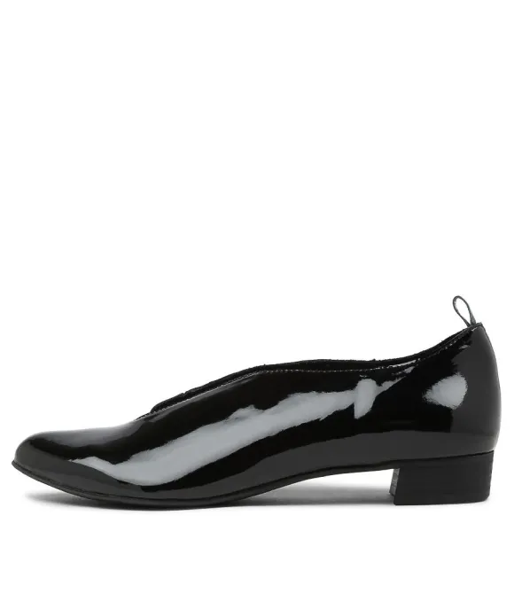 Women DJANGO & JULIETTE Flats | Esker Black Patent Leather Flat Shoes