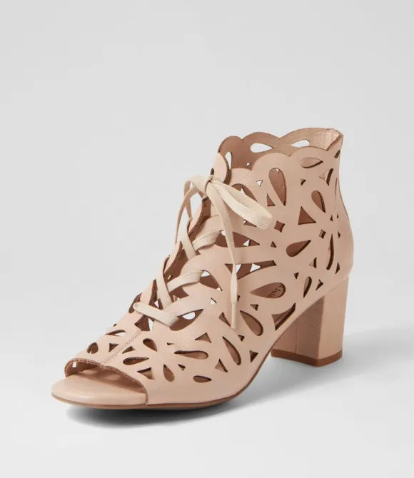 Women DJANGO & JULIETTE Heels | Excellent Nude Leather Sandals