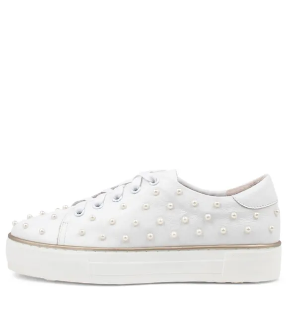 Women DJANGO & JULIETTE Sneakers | Faif White Leather Sneakers