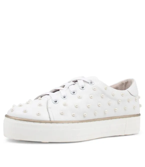 Women DJANGO & JULIETTE Sneakers | Faif White Leather Sneakers