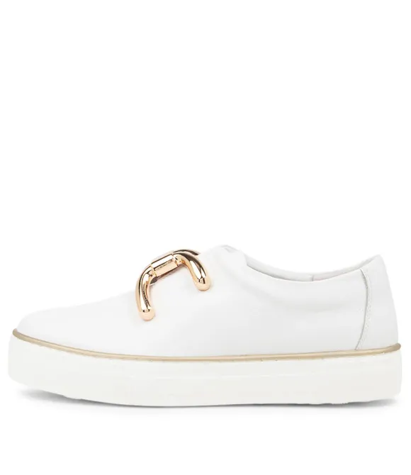 Women DJANGO & JULIETTE Flats | Filpy White Leather Sneakers