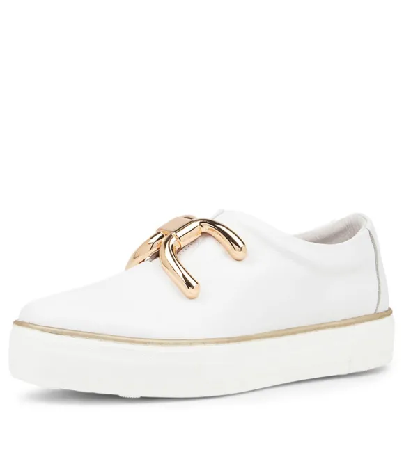 Women DJANGO & JULIETTE Flats | Filpy White Leather Sneakers