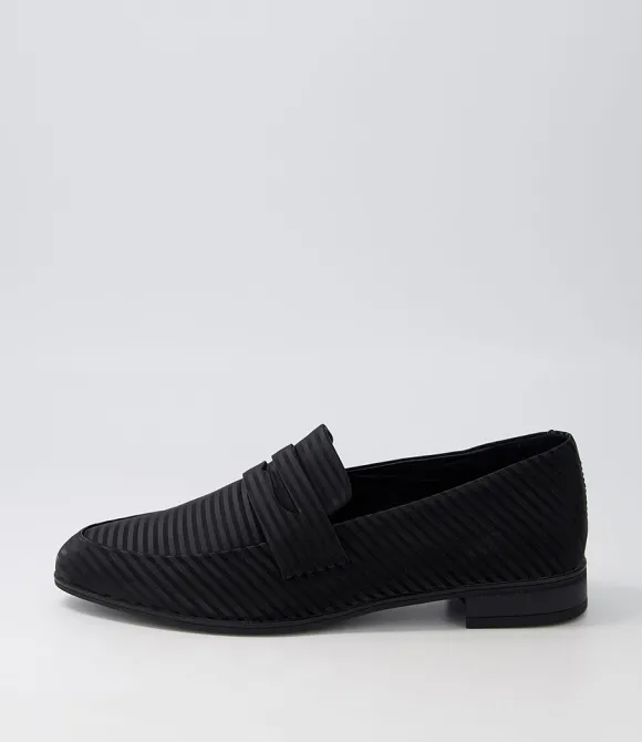 Women DJANGO & JULIETTE Loafers | Gebeze Black Stripe Leather Loafers