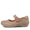 Women ZIERA Comfort | Gummibear W Smoke Leather Flat Shoes