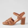 Women DJANGO & JULIETTE Heels | Hafsa Cognac Leather Sandals