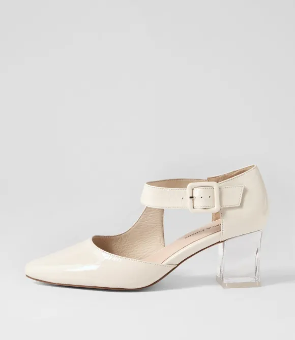 Women DJANGO & JULIETTE Heels | Happie Ivory Patent Leather Heels