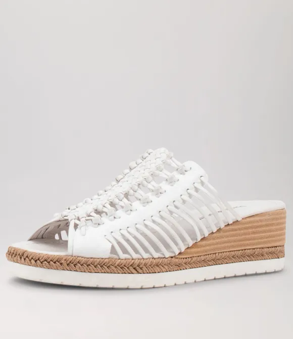 Women DJANGO & JULIETTE Espadrilles | Ianto White Leather Espadrilles