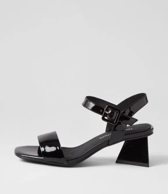 Women DJANGO & JULIETTE Heels | Incha Black Patent Leather Sandals
