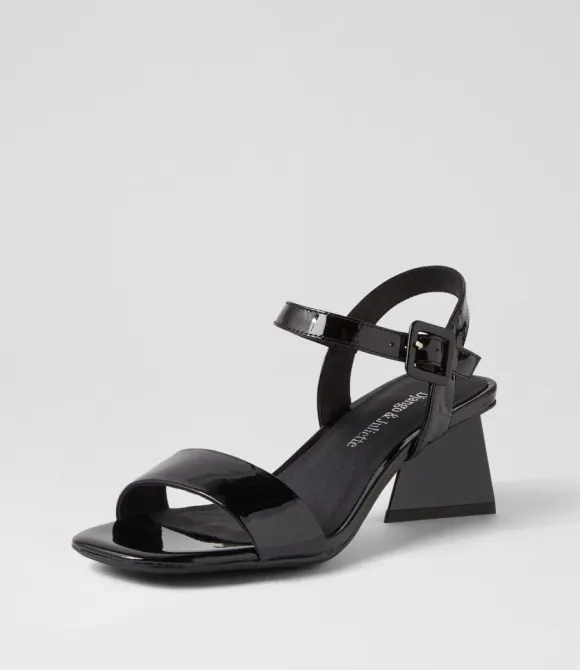 Women DJANGO & JULIETTE Heels | Incha Black Patent Leather Sandals