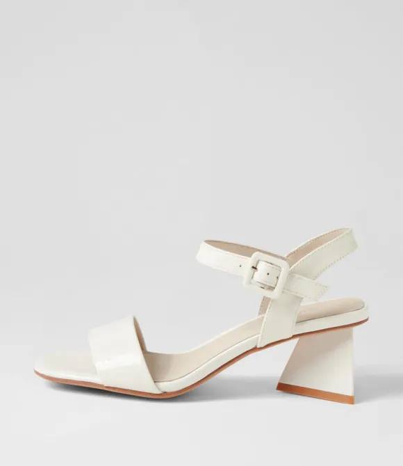 Women DJANGO & JULIETTE Heels | Incha Ivory Patent Leather Sandals