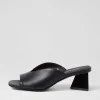 Women DJANGO & JULIETTE Heels | Inkley Black Leather Sandals