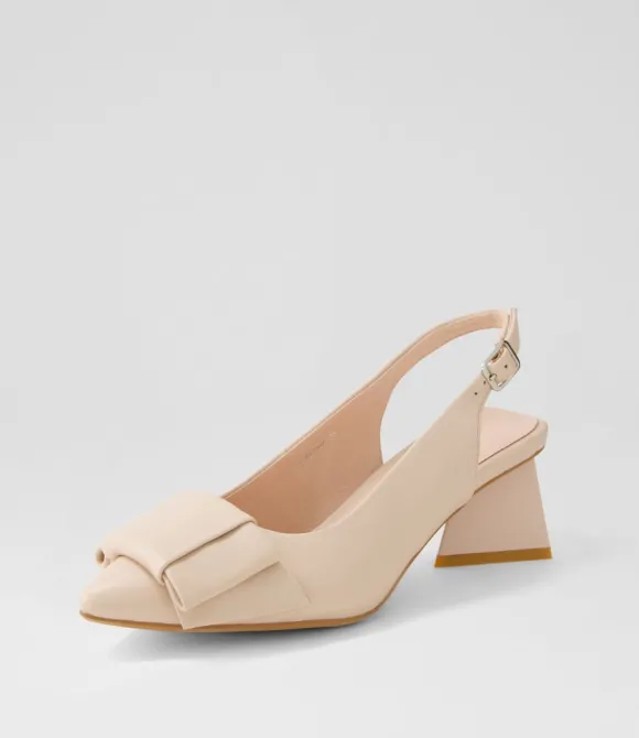 Women DJANGO & JULIETTE Heels | Itzel Nude Leather Heels