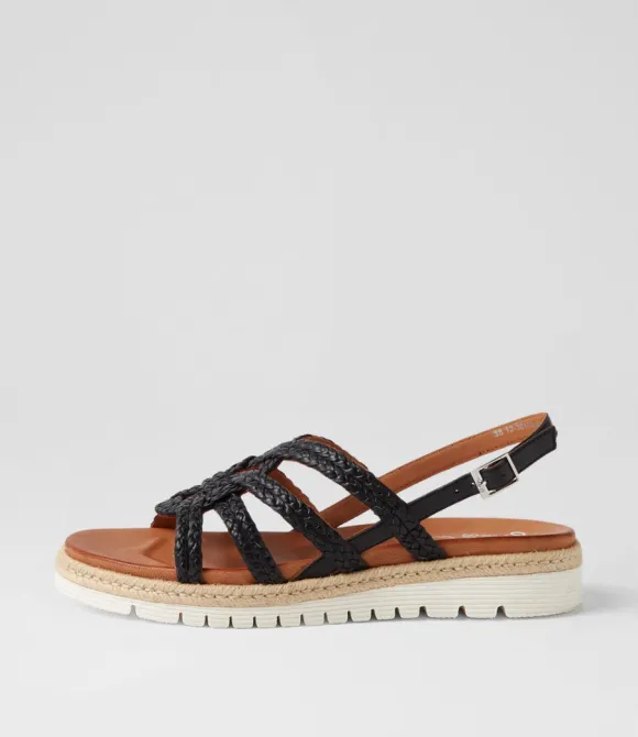 Women ARA Comfort | Jamaika 3 Schwarz Leather Sandals