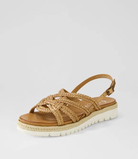 Women ARA Comfort | Jamaika 3 Whiskey Leather Sandals