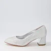 Women DJANGO & JULIETTE Heels | Jenice Silver Petrol Leather Heels