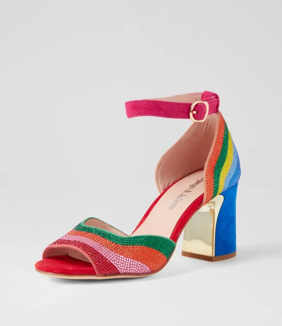 Women DJANGO & JULIETTE Heels | Kalino Bright Multi Sandals