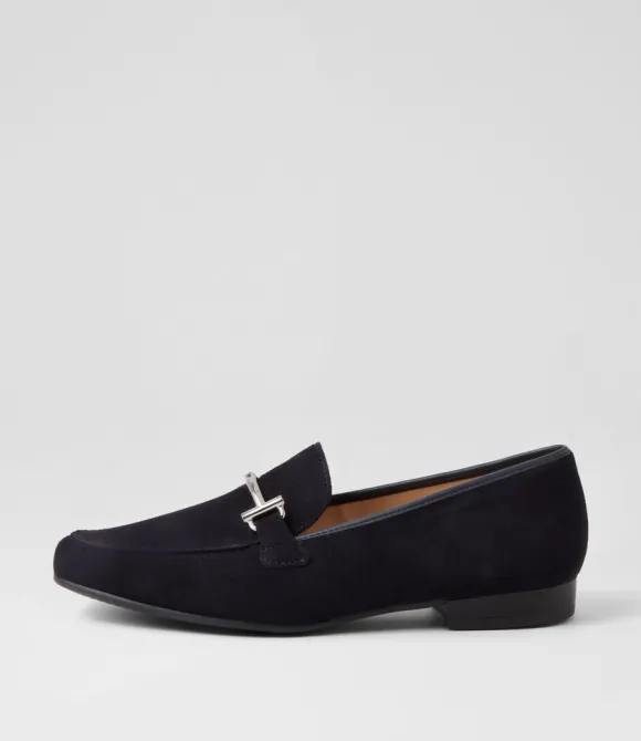 Women ARA Comfort | Kent 72 Blue Leather Flat Shoes