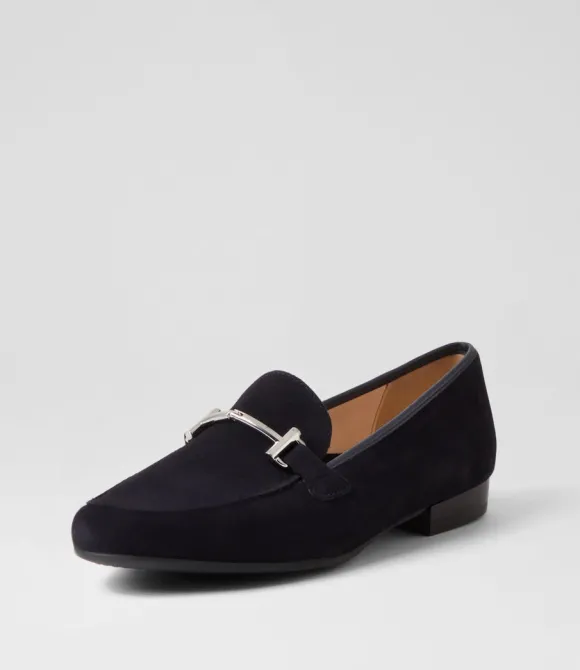 Women ARA Comfort | Kent 72 Blue Leather Flat Shoes