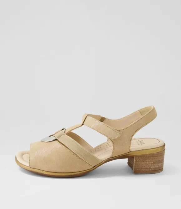 Women ARA Comfort | Lugano 30 Sand Suede Sandals