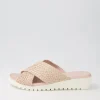 Women DJANGO & JULIETTE Wedges | Manal Nude Weave Slides