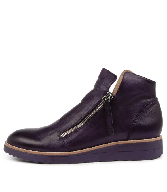 Women TOP END Boots | Ohmy Aubergine Leather