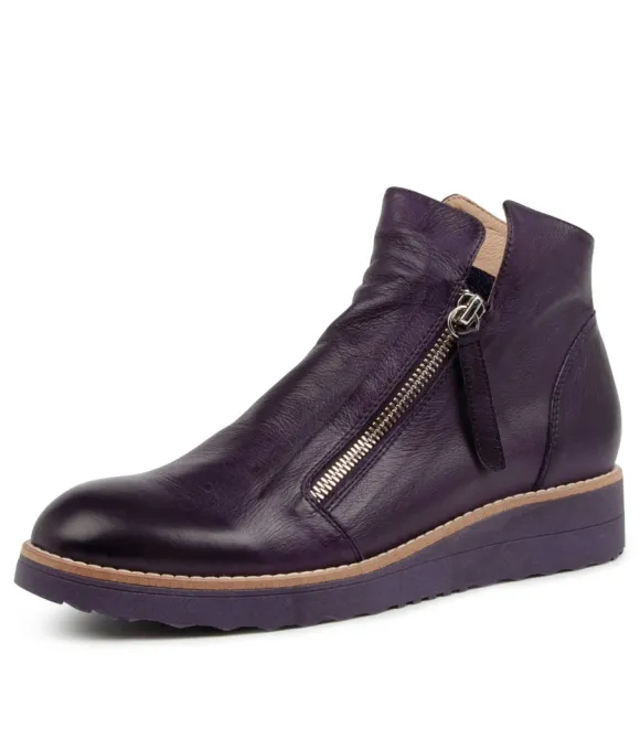 Women TOP END Boots | Ohmy Aubergine Leather