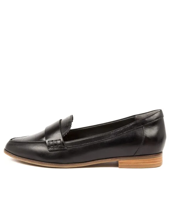 Women ZIERA Loafers | Oreta Xw Blk Slt Lth Croc