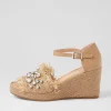 Women DJANGO & JULIETTE Heels | Purley Coffee Synthetic Raffia Leather Sandals