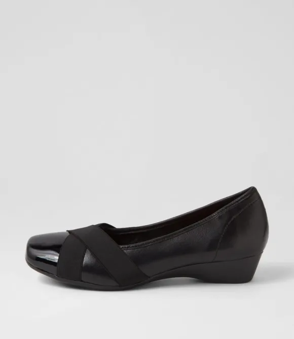 Women SUPERSOFT Comfort | Randford Black Patent Leather Heels